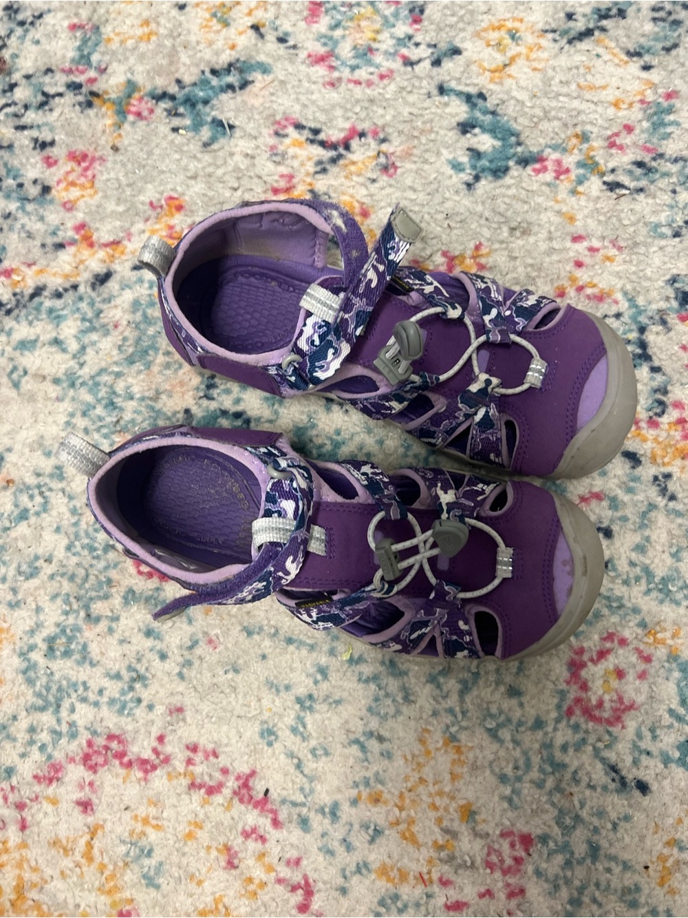 Keen Kids Purple Outdoor Sandals with Gray Accents